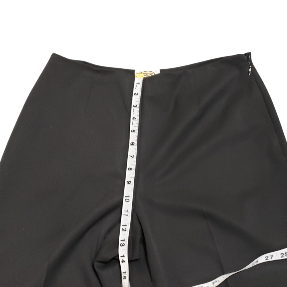 Talbots Womens Stretch Black Side Zip Flat Front Trouser Dress Pants Sz 14 - Picture 10 of 12